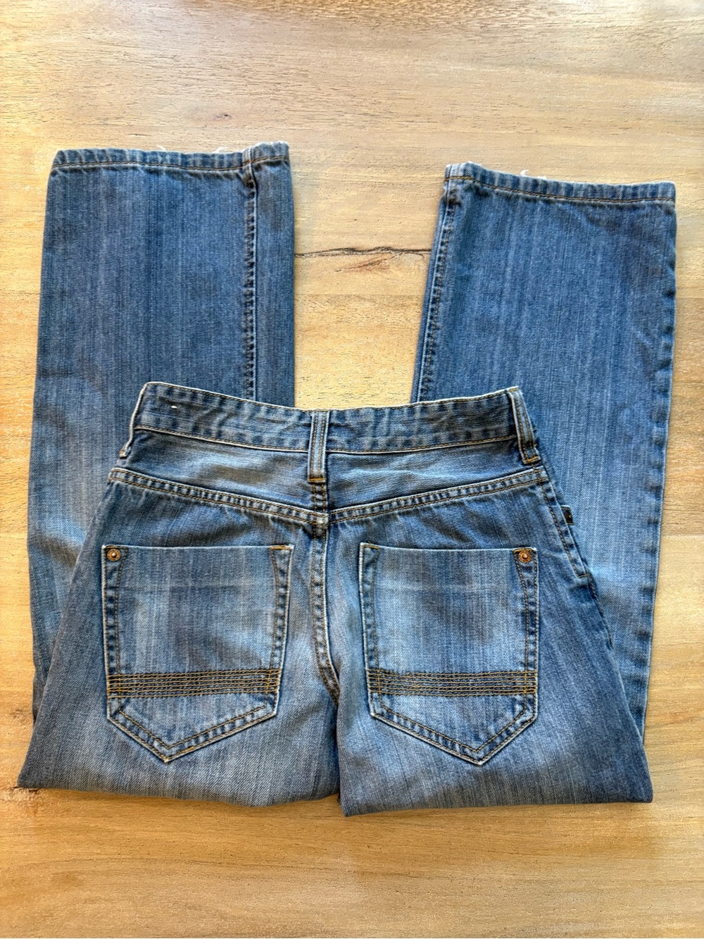 Vintage Y2K Mossimo Distressed Bootcut Jeans Girls 10 Whiskered - Picture 7 of 7